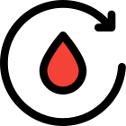 외부 혈액 공급 수혈 과정 흰색 배경에 고립 혈액 충전 탈 부활 icon
