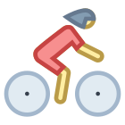 Radfahren auf Radstrecke icon