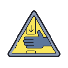 Warning Crushing Of Hands icon