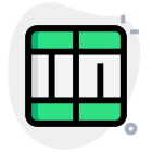 Split section table spreadsheet table selection interface icon