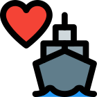 Favorite destination of sea route cargo service icon