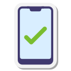 Smartphone genehmigen icon