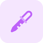 Pipette with measuring scale isolated on a white background icon