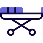 Hospital bed isolated on a white background icon