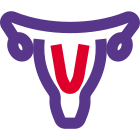 Uterus color image isolated on a white background icon