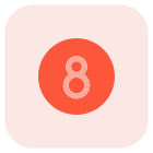 Billiards for the eight ball game layout icon