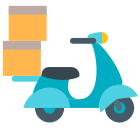 Motorcycle Delivery Multiple Boxes icon