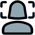 Face recognition in social media new technology system icon