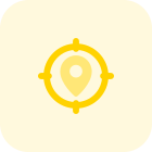 Position a loction target isolated on a white background icon