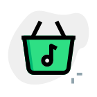 Online music store digitally stored Interface layout icon