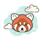 Panda rouge icon