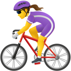 mujer en bicicleta icon