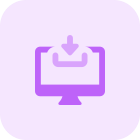 Desktop web app with files download down arrow icon