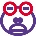 Frog emoji frowning pictorial representation with eyes closed icon
