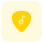 Guitar playback song on a music playlist icon