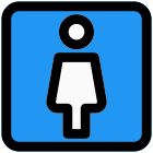 Woman toilet sign in railway station outside icon