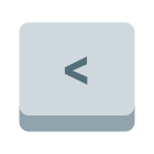 Left Angle Parentheses Key icon