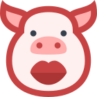 Schwein mit Lippenstift icon