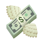 emoji de dinheiro com asas icon