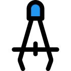 Geometrical instrument of a mathematical student layout icon