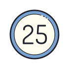 25 Circle icon