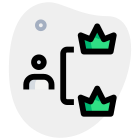 Multilevel ranking team structure of an organisation icon