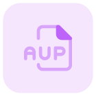 Files in AUP format can be opened with Audacity icon