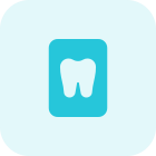 Dentist teeth report isolated on a white background icon