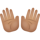 Open Hands Medium Skin Tone icon