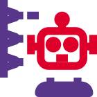 Robotic design 3D printing process horizontally layout icon