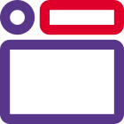 CAD drawing layout of different size of material icon