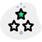 Three star ratings for above average performance icon