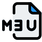 M3U is a computer file format for a multimedia playlist icon