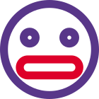 Grimacing nervous emoji face shared on internet icon