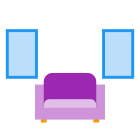 sofá entre icon