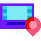 emplacement du guichet automatique icon