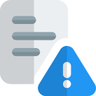 Error deleting file with warning notification layout icon