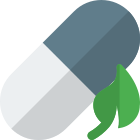Herbal medication for zero side effect icon