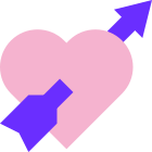 Coração com flecha icon
