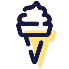 Ice Cream in Waffle Cone icon