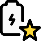 Star rated phone battery badge for high performance icon