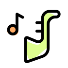 Jazz music genre for the concert music and songs icon
