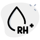 Positive type rh blood isolated on a white background icon