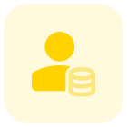 Data storage by a user for the company server icon