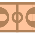 Terrain de basket icon