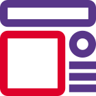 Different shapes of material layout template - technical drawing icon