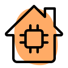 Microprocessor of a smart home with high efficiency and power icon