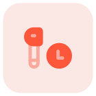 Battery left indicator of the earbuds isolated on a white background icon