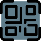 QR code or Quick Response Code a type of matrix barcode icon