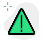 Triangular signboard with exclamation mark signal warning icon